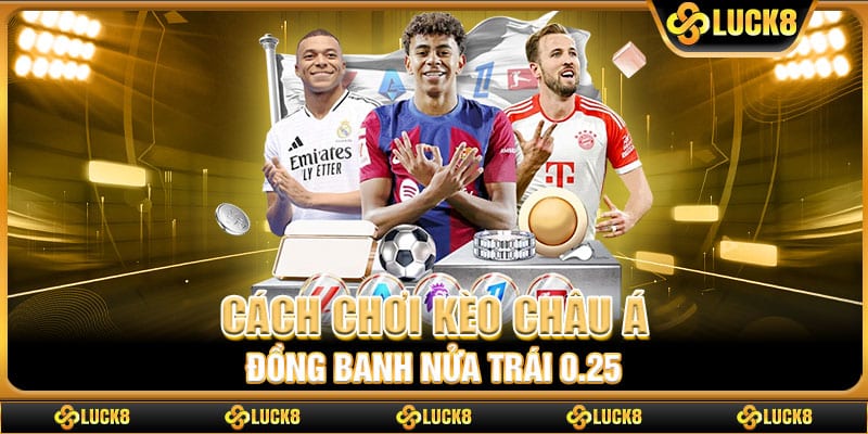 Cách chơi kèo Châu Á đồng banh nửa trái 0.25
